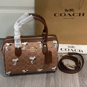 Coach New CBM33 Snoopy Boston Tote